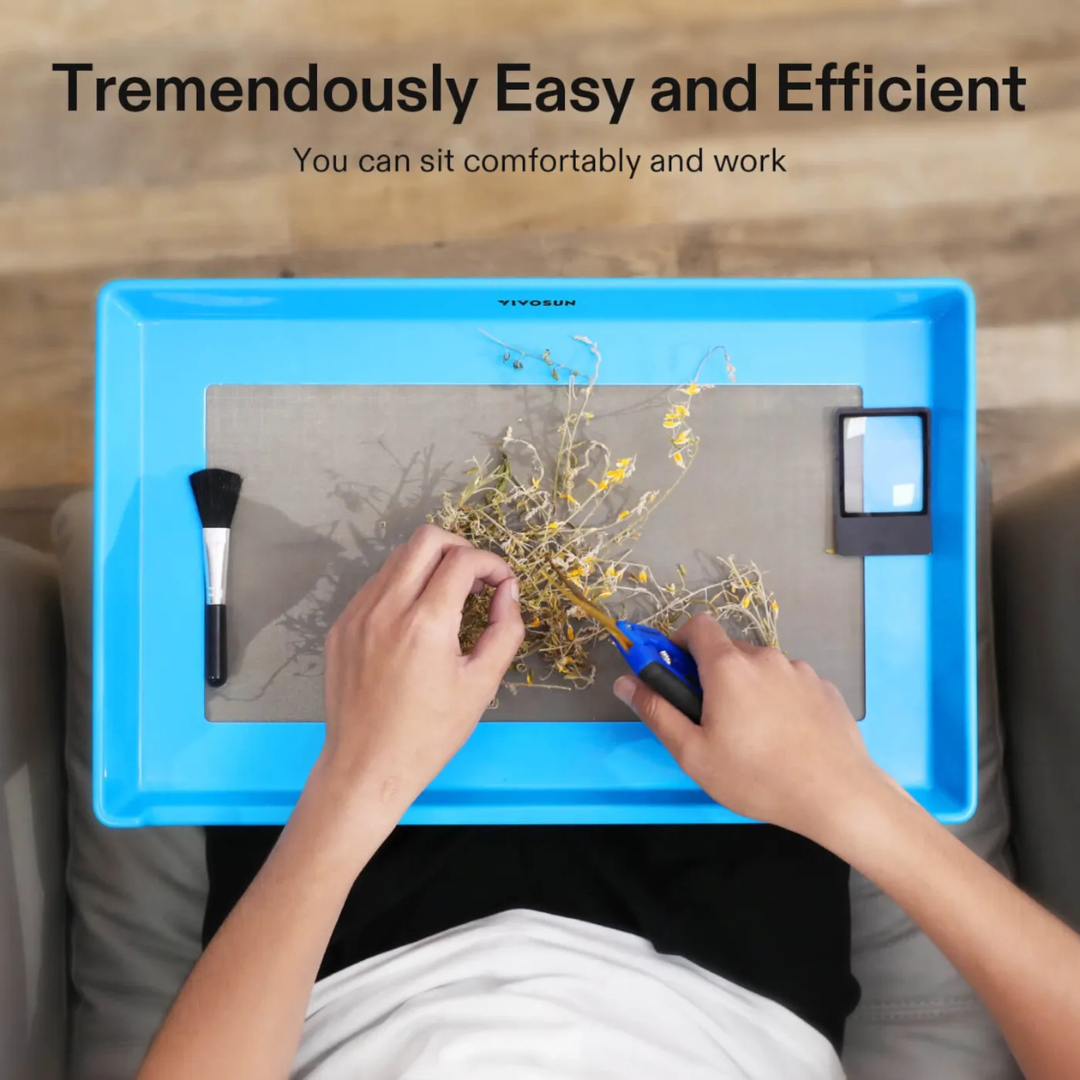 Vivosun Herb Trimming Tray for Harvest, Blue