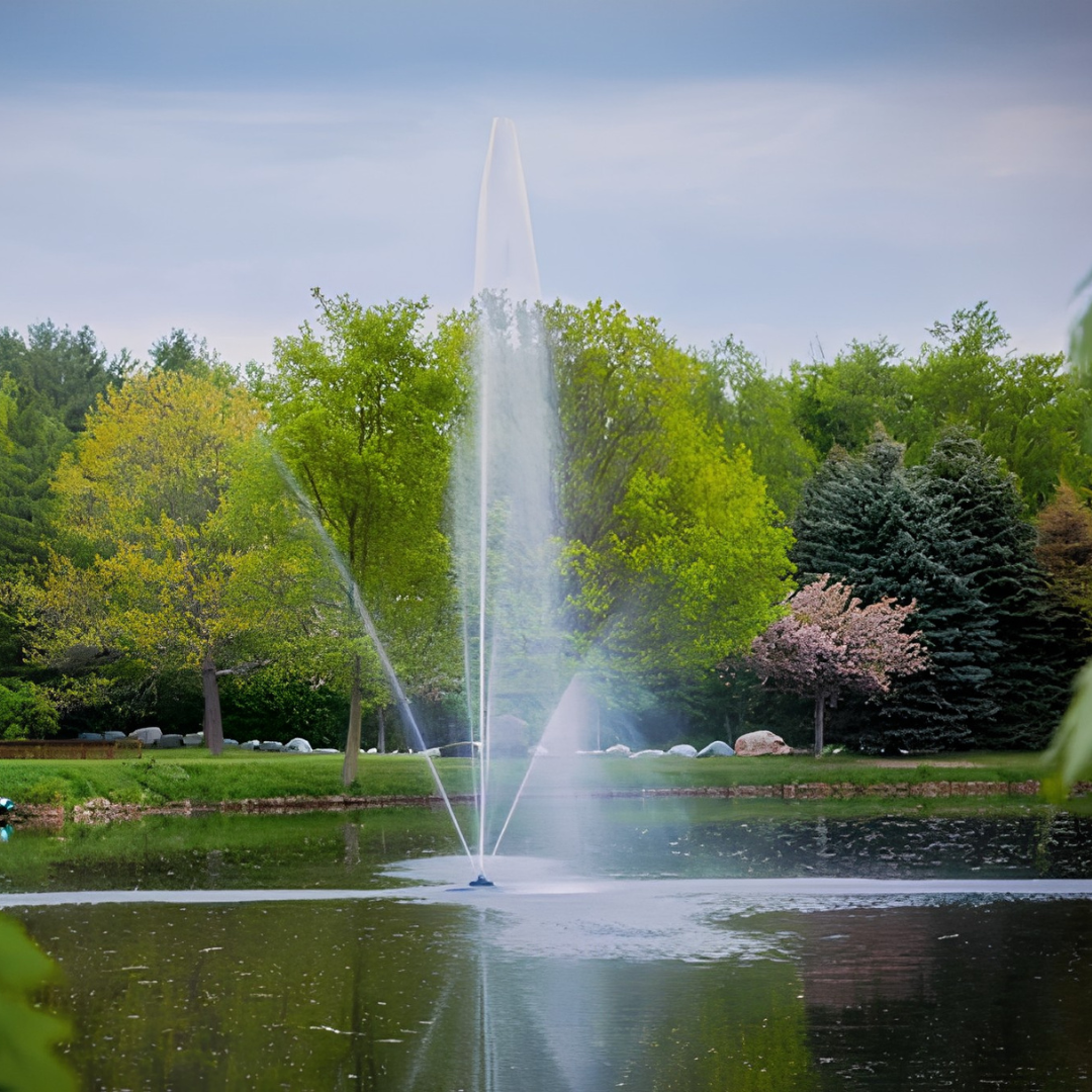 Scott Aerator Clover Fountain For Medium, Residential Ponds ¾ hp 230 volts