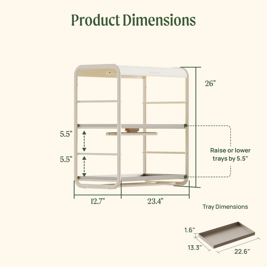 Vego 2 Tier Tabletop Grow Light Garden