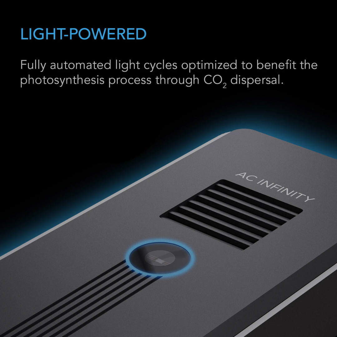 AC Infinity AI CO2 + Light Sensor, for CO2 Data Tracking, Optimized FAE, Day & Night Scheduling