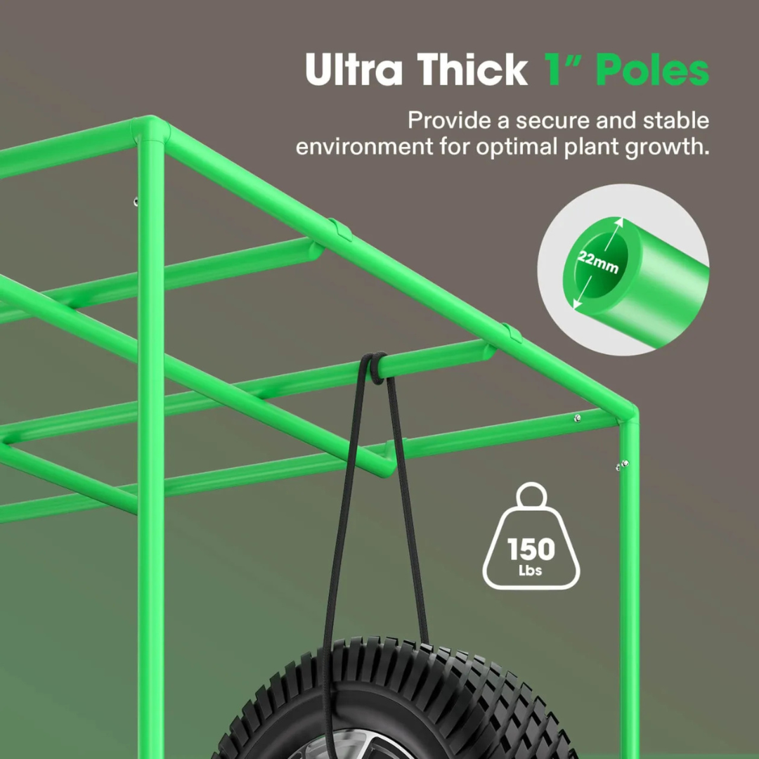 Vivosun Grow Tent Pro 2.7x2.7 P276, 1-2 Plants Use, Large Front Window, 32″ x 32″ x 63″, For Indoor Plants Growing