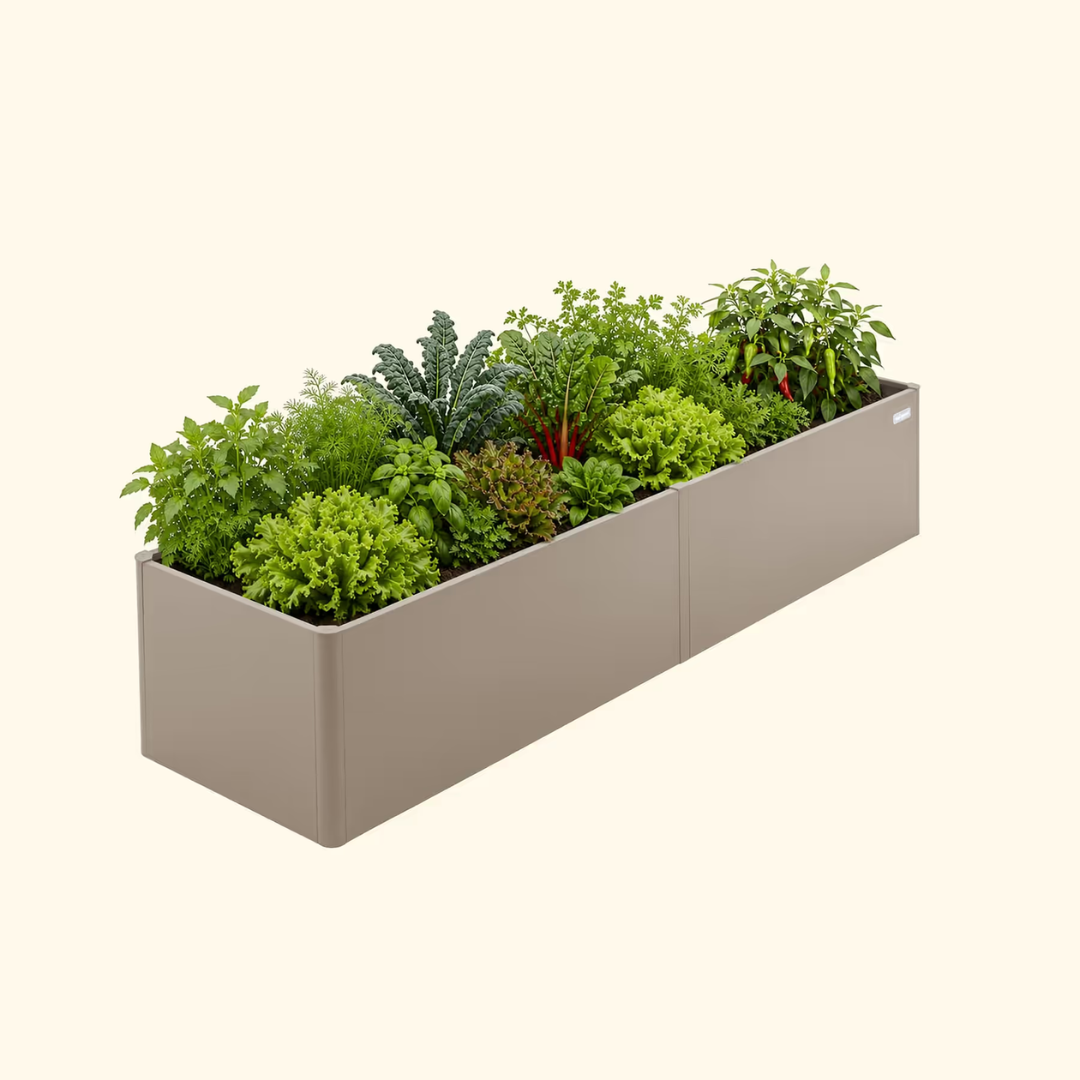 Vego 17" Tall Modern 2' x 8' Metal Raised Garden Bed