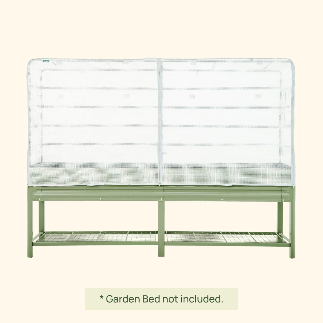 Vego Greenhouse Frost Cover & Trellis System for Elevated Bed