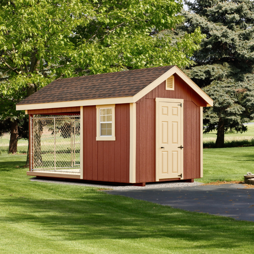 Bird in Hand 8×12 Shed Style Dog Kennel