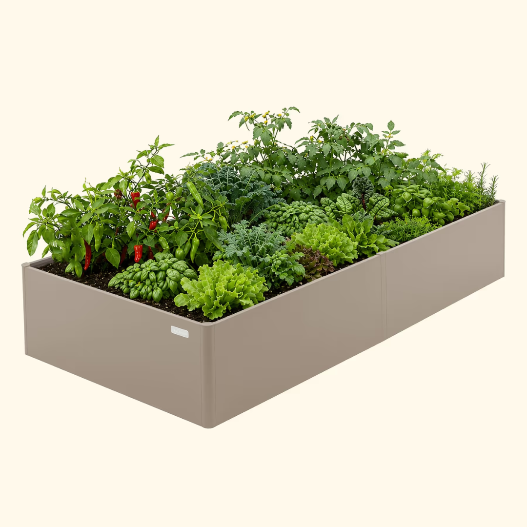 Vego 17" Tall Modern 4' x 8' Metal Raised Garden Bed