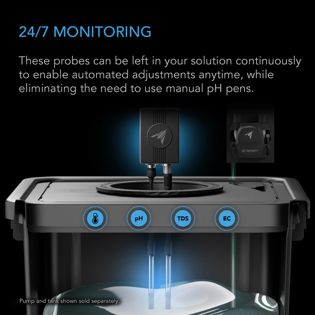 AC Infinity AI Hydro Sensor, for pH, EC, TDS and Water Temp Data Tracking