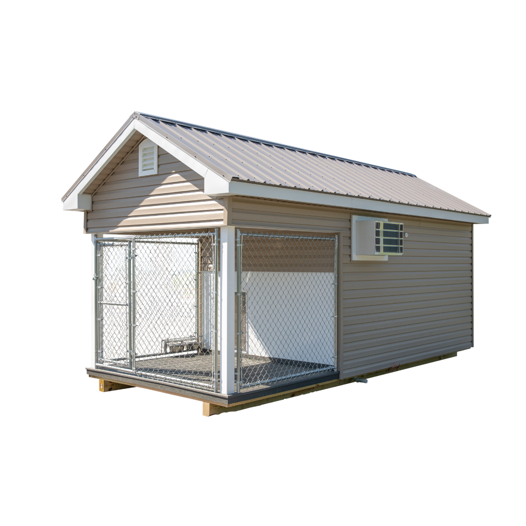 Bird in Hand 8×18 Shed Kennel Combo