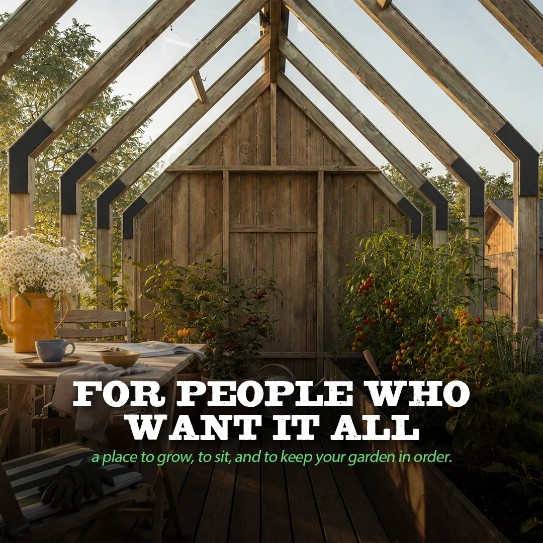 YourGreenhouses Inc Nordwood Arrow Greenhouse With Shed