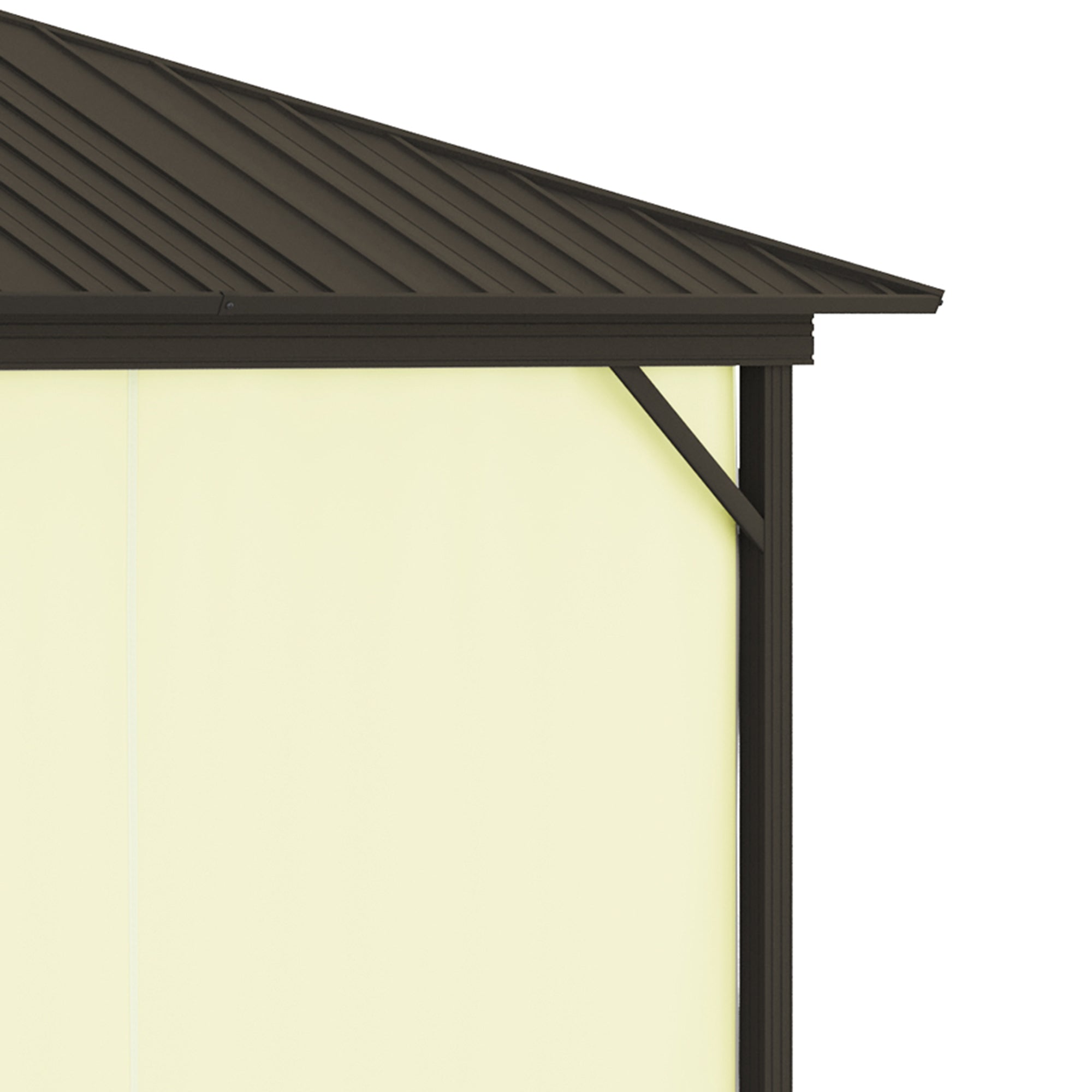 11.9" x 9.8" Hardtop Gazebo with Curtains Netting, Metal Roof Gazebo Canopy with Aluminum Frame and - View 7
