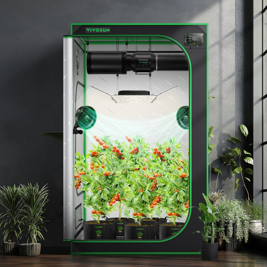 Vivosun Grow Tent 4x4 S448, 4-8 Plants Use, 600D Light-proof Oxford, 48″ x 48″ x 80″, For Indoor Plants Growing