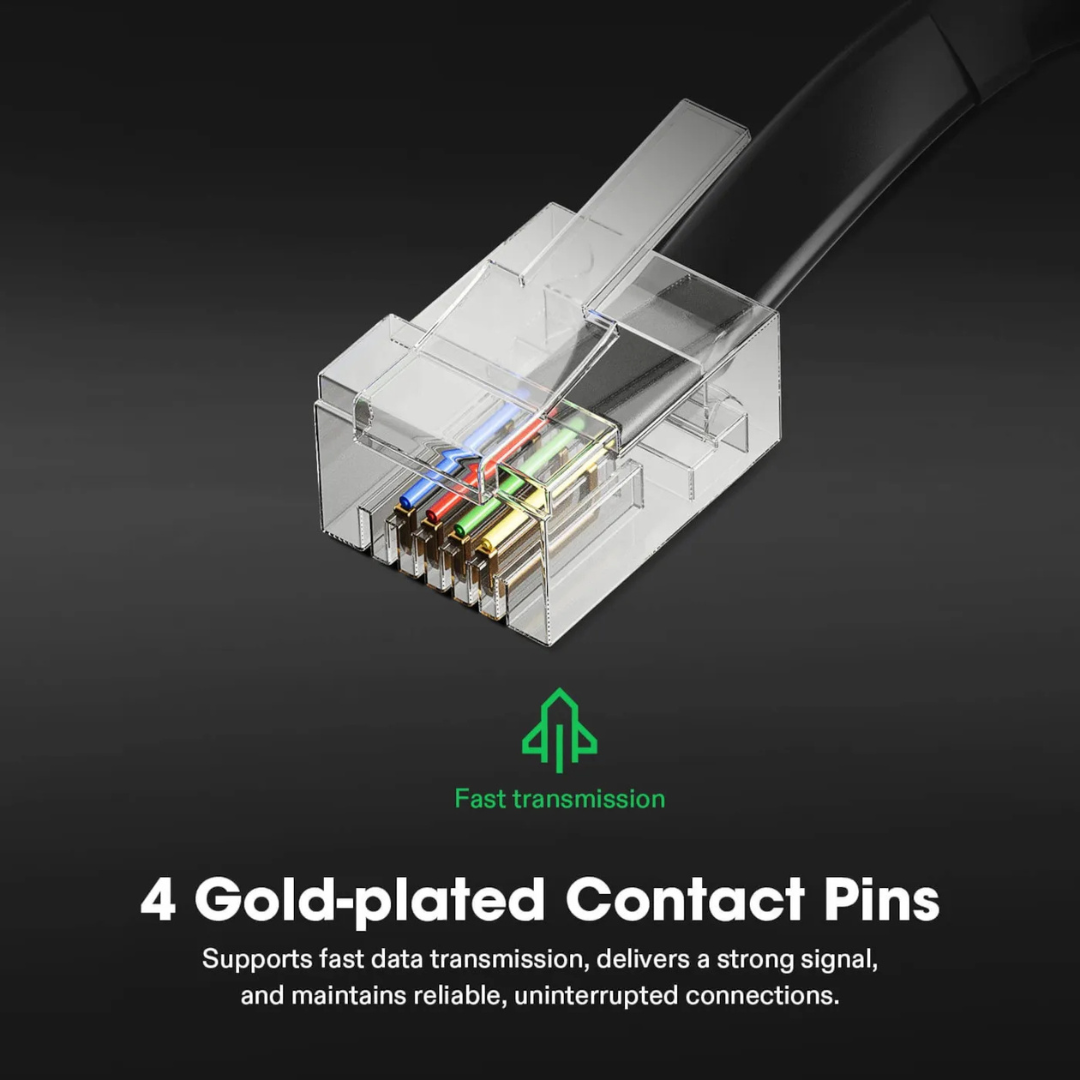 Vivosun RJ11 Cable Male to Male, Connects Grow Lights to GrowHub Controller E42A, 10 Feet