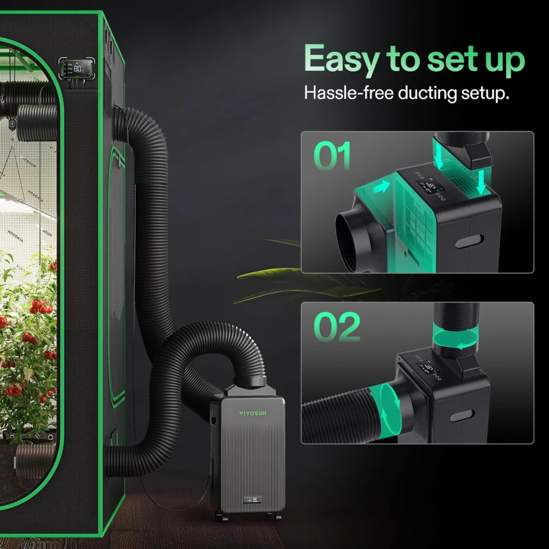 Vivosun AeroDrain D12 Intelligent Environmental Dehumidifier, up to 12L/day, 2L Water Tank, with Temperature & Humidity Sensor Probe