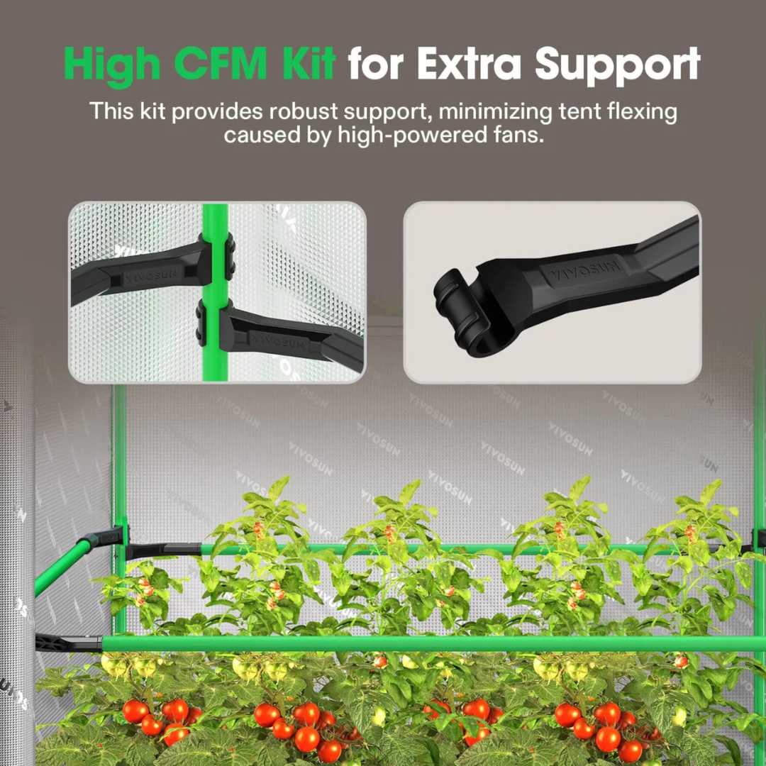 Vivosun Grow Tent Pro 4x8 P848, 8-16 Plants Use, Large Front Window, 48″ x 96″ x 80″, For Indoor Plants Growing