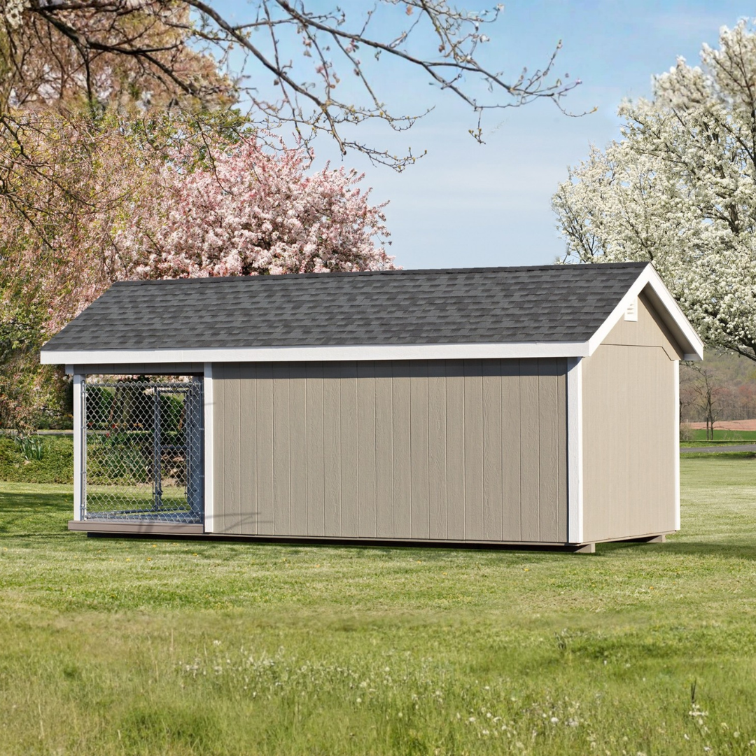 Bird in Hand 8×20 Shed Kennel Combo