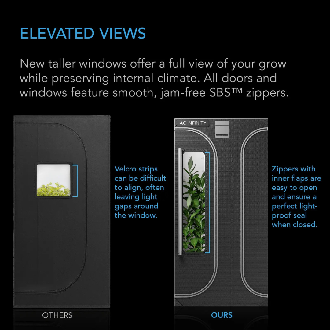AC Infinity CLOUDLAB 632D, 2-in-1 Advance Grow Tent 3x2, Thickest Poles and Canvas 36" x 24" x 72"