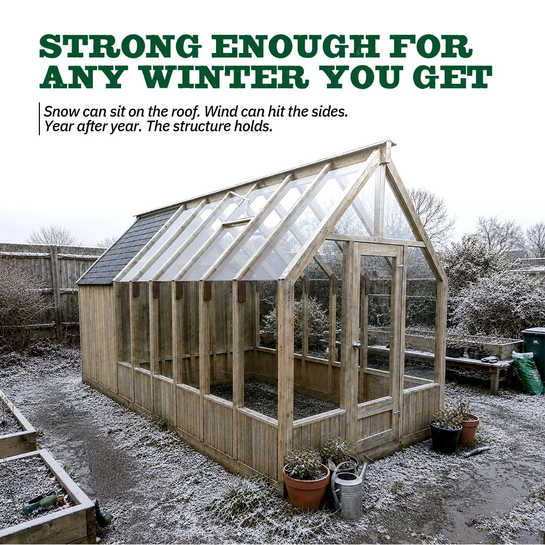 YourGreenhouses Inc Nordwood Arrow Greenhouse With Shed