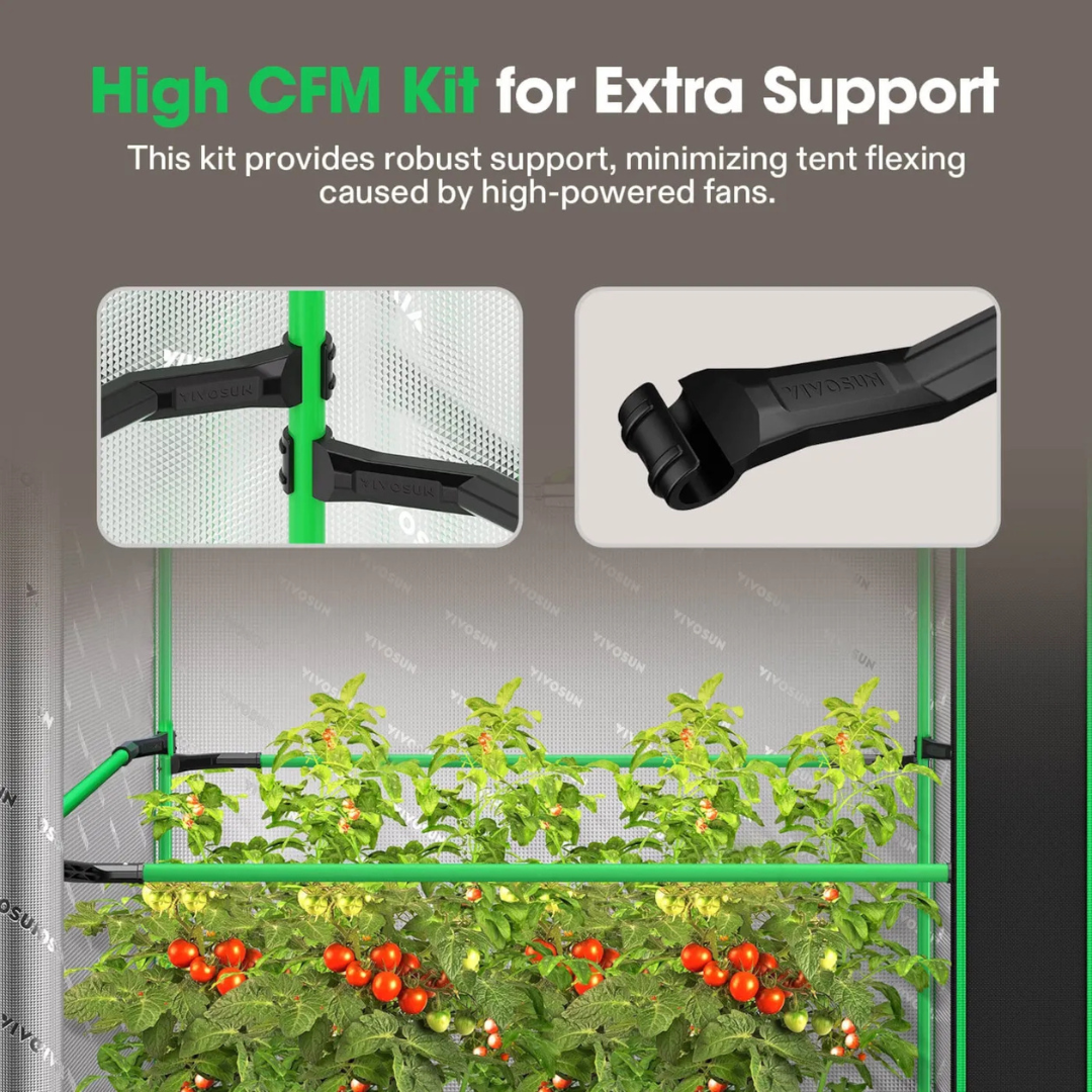 Vivosun Grow Tent Pro 5x5 P558, 6-10 Plants Use, Large Front Window, 60″ x 60″ x 80″, For Indoor Plants Growing