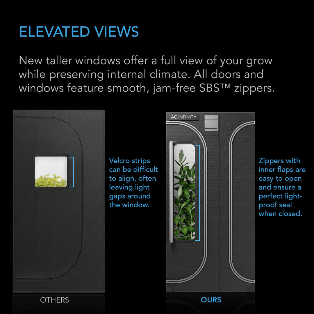 AC Infinity CLOUDLAB 743D, 2-in-1 Advance Grow Tent 4x3, Thickest Poles and Canvas 48" x 36" x 72"