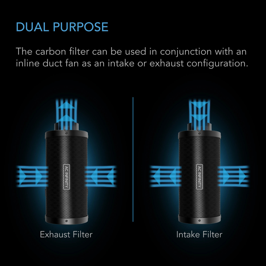 AC Infinity Duct Carbon Filter 8" Extra Long with Australian Charcoal