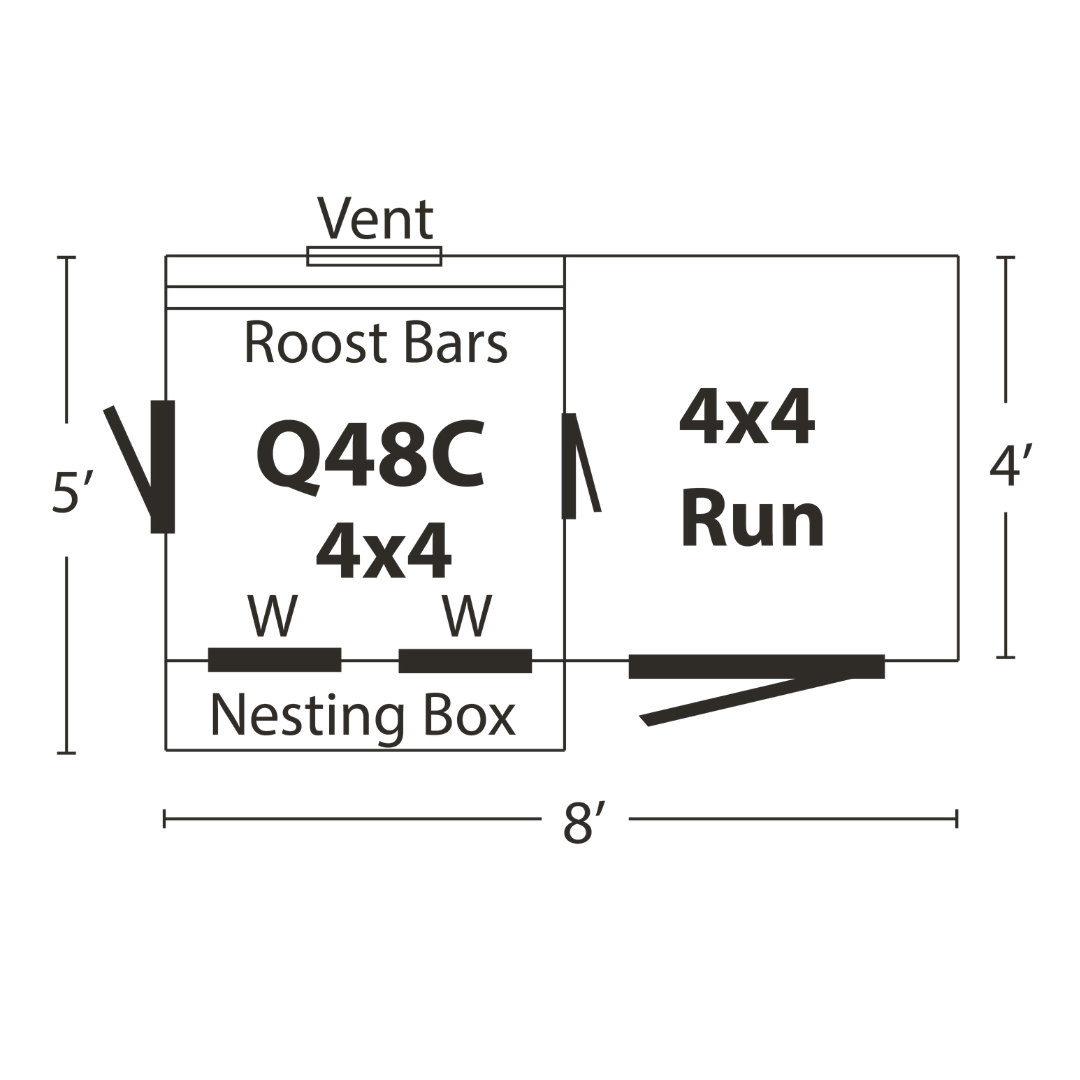 Bird-in-Hand 4×8 Quaker Combination Chicken Coop