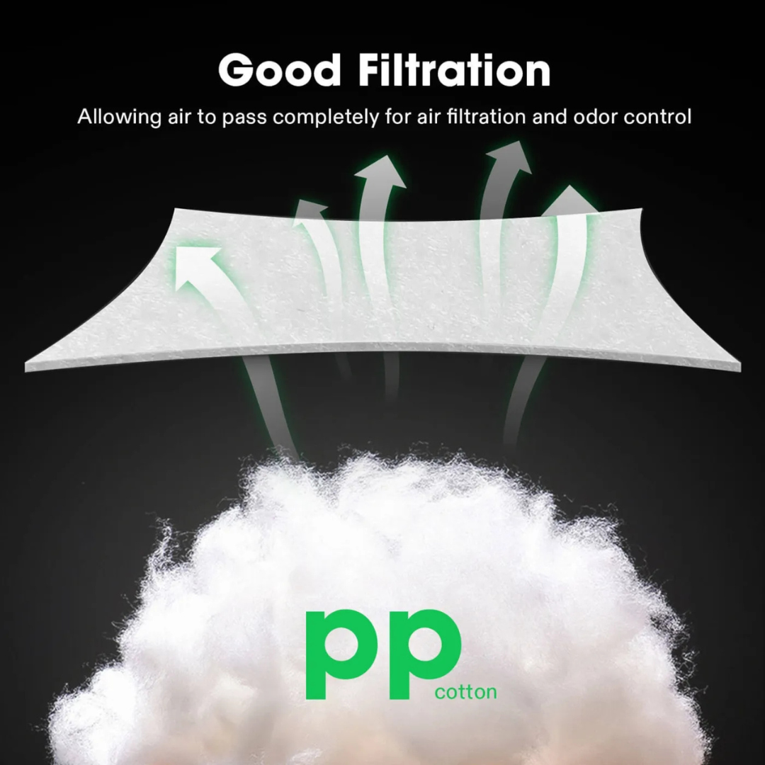Vivosun Inch Prefilter for 8" Carbon Filter, White, 2 Pack