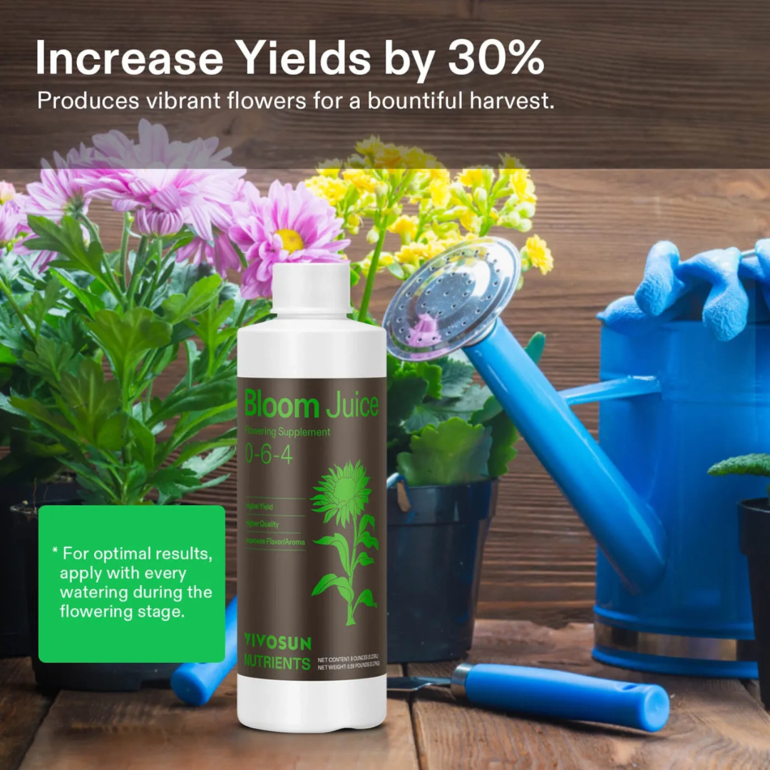 Vivosun Bloom Juice (0-6-4), Flowering Supplement Liquid Fertilizer for Flowering Stage, 8 Ounces