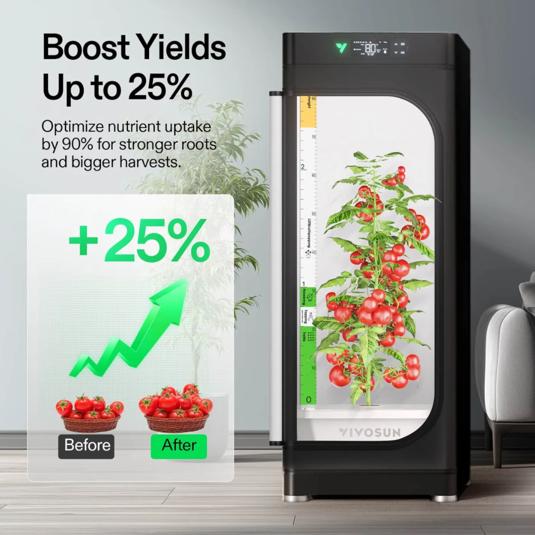 Vivosun VGrow DWC Hydroponics Growing System Kit for VGrow Smart Grow Box, 4-Gallon Deep Water Culture with Air Stones and Rapid Rooters, Not Compatible with E42A+