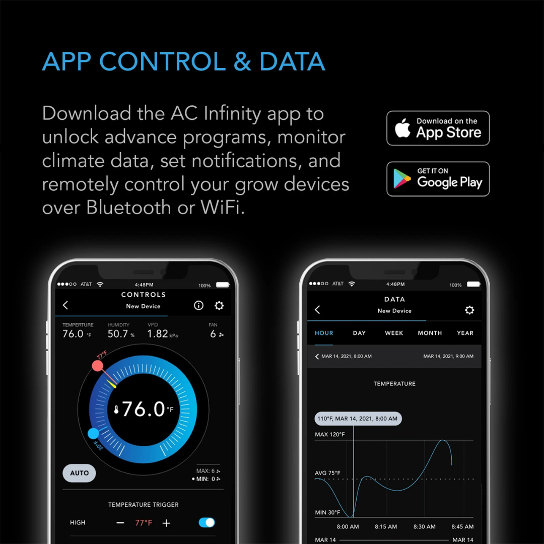 AC Infinity CONTROLLER 69 PRO+, Smart Climate Controller UIS 8-Port, with Temp Humidity VPD Sensor