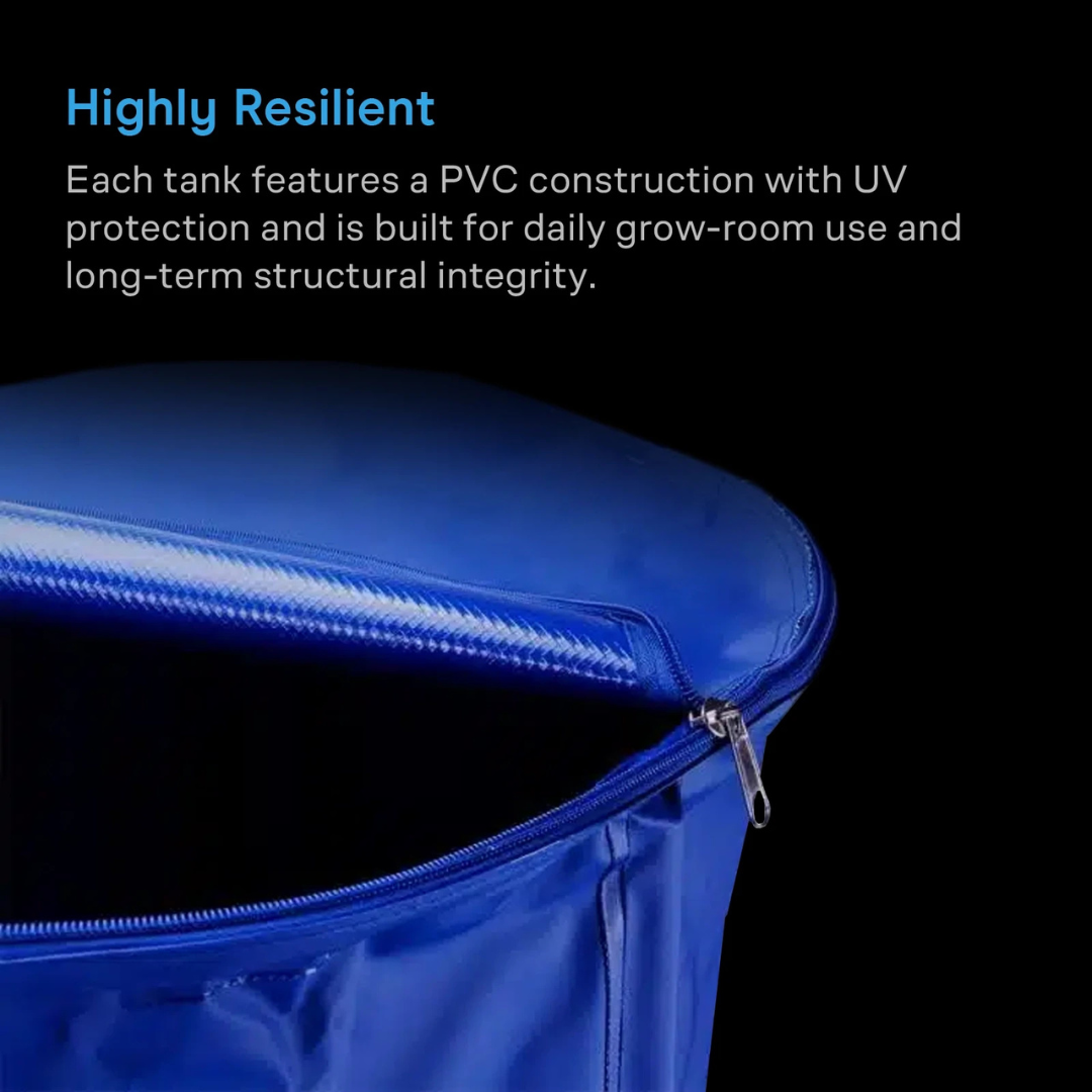 AC Infinity FlexiTank 60 Gallon Collapsible Reservoir with Click Fit Adapter and Filter