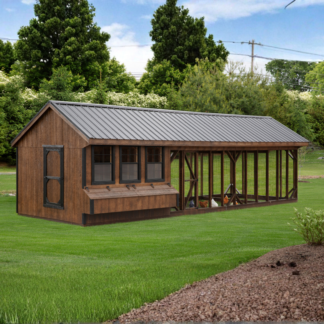 Bird in Hand 10×32 Quaker Combination Chicken Coop