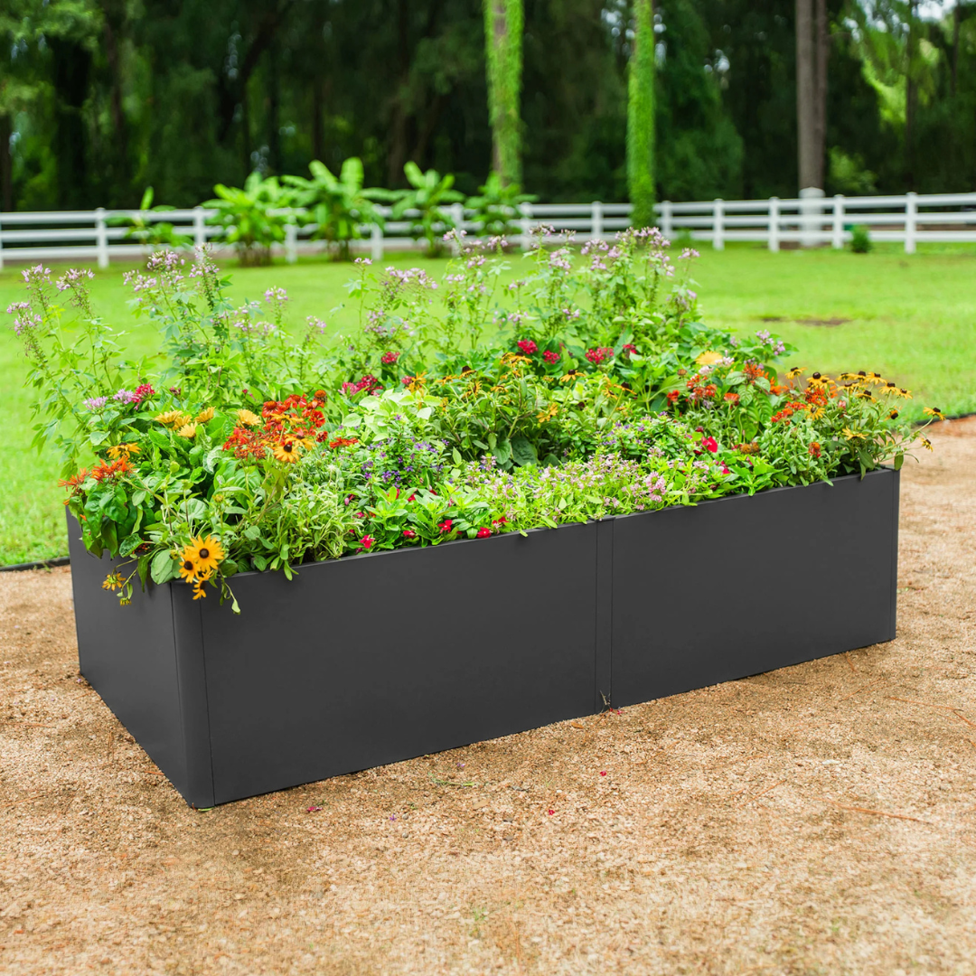 Vego 17" Tall Modern 3' x 6' Metal Raised Garden Bed