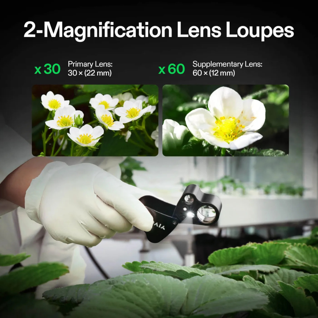 Vivosun Jewelers Loupe Magnifier with LED Light Black
