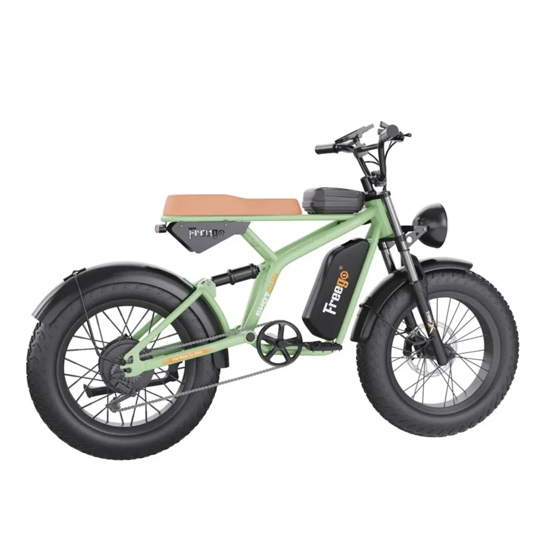 Freego F1 Pro (Camouflage Green) Fat Tires Off Road Electric Bike 7 Speed Gears