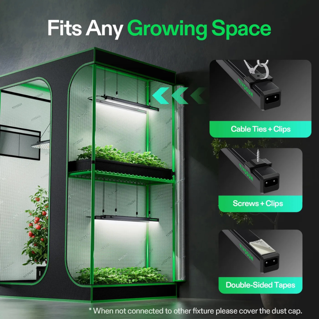 Vivosun Smart 2-in-1 Grow Tent Kit 3x4, 2-Plant Complete System, with WiFi E42A+ Controller, AeroLight Wing AW200SE LED Grow Light, and 4-inch AeroZesh G4 Ventilation Combo