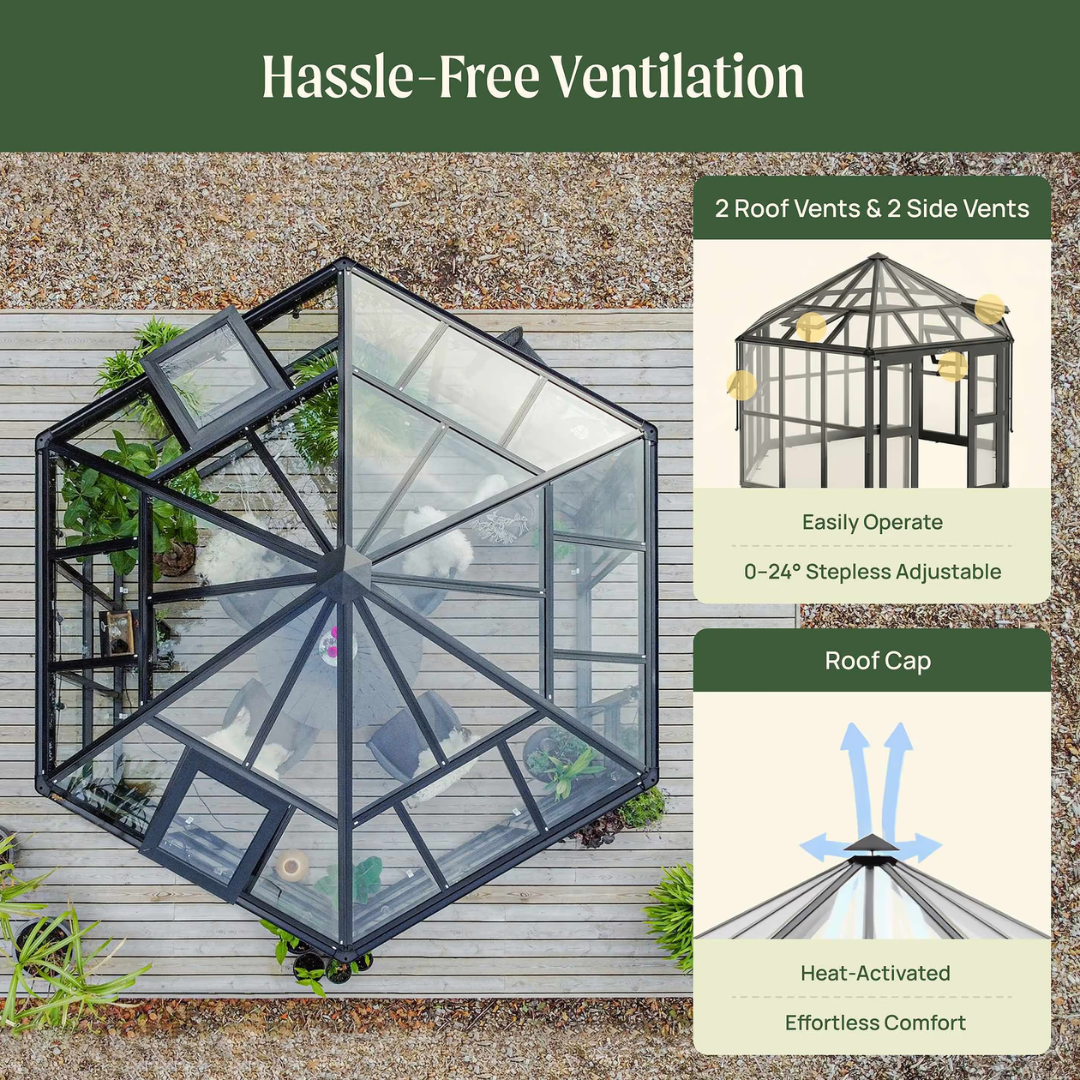 Vego Diamond Pavilion Greenhouse 13.15' x 11.5'
