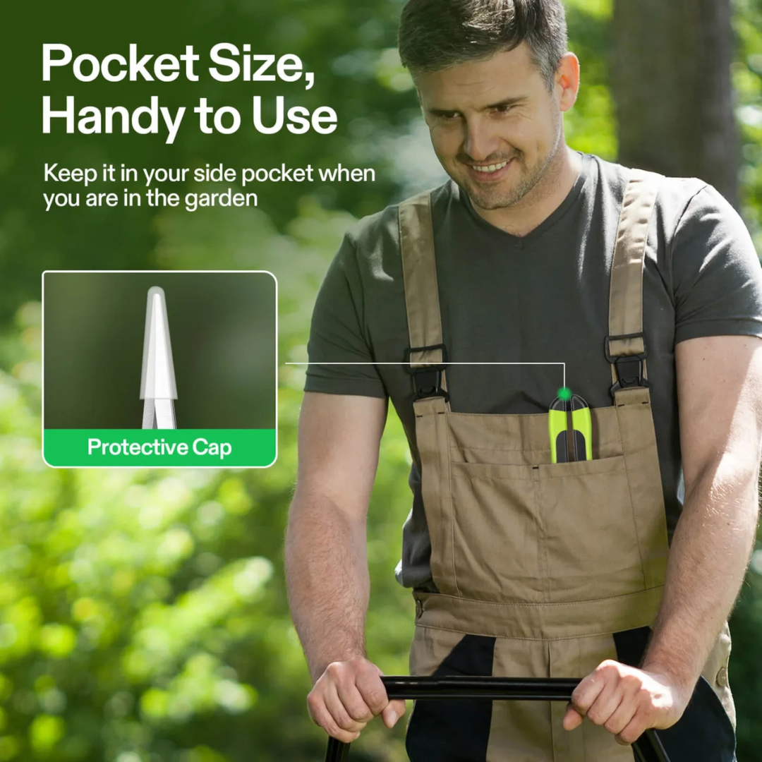 Vivosun Gardening Hand Pruner Pruning Shear with Straight Stainless Steel Blades, Black-and-Green