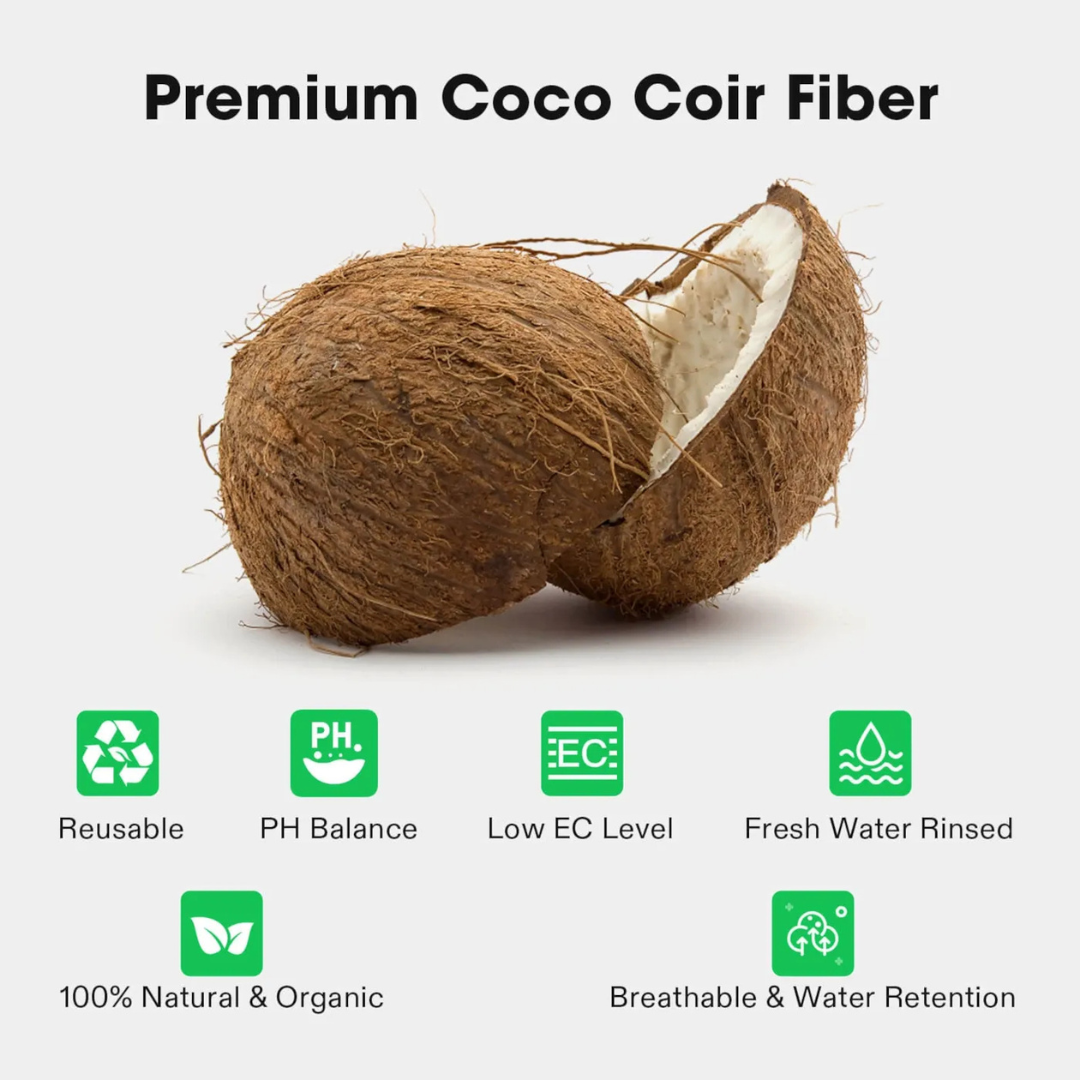 Vivosun Coco Coir Brick, 1.4lbs 100% Natural Organic Compressed Coconut Coir Fiber with Low EC