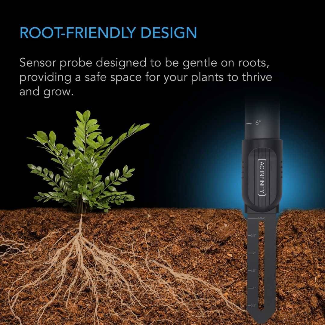 AC Infinity AI Soil Sensor, for Moisture and Saturation Level Monitoring, IP67