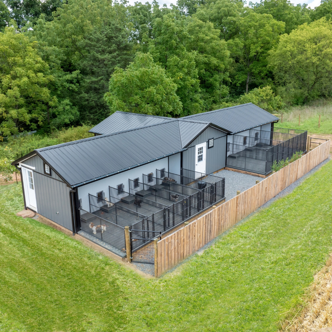 Bird in Hand 23×60 9-Run Dog Commercial Kennel With An Office