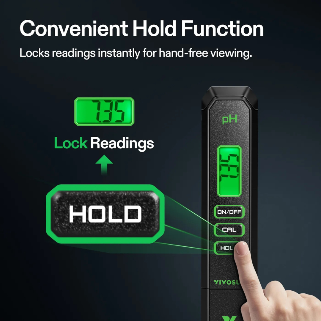 Vivosun High Accuracy pH Tester with 0-14 pH Measurement Range
