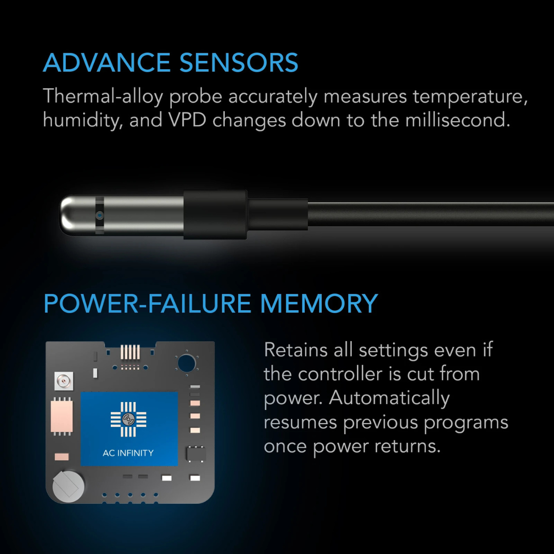 AC Infinity CONTROLLER 69 PRO, Smart Climate Controller UIS 4-Port, with Temp Humidity VPD