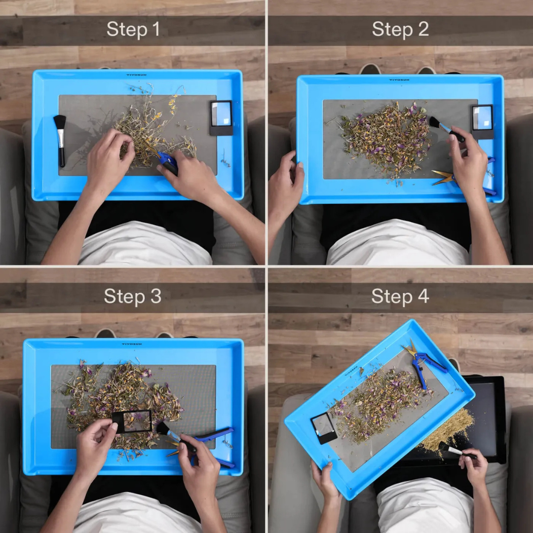 Vivosun Herb Trimming Tray for Harvest, Blue