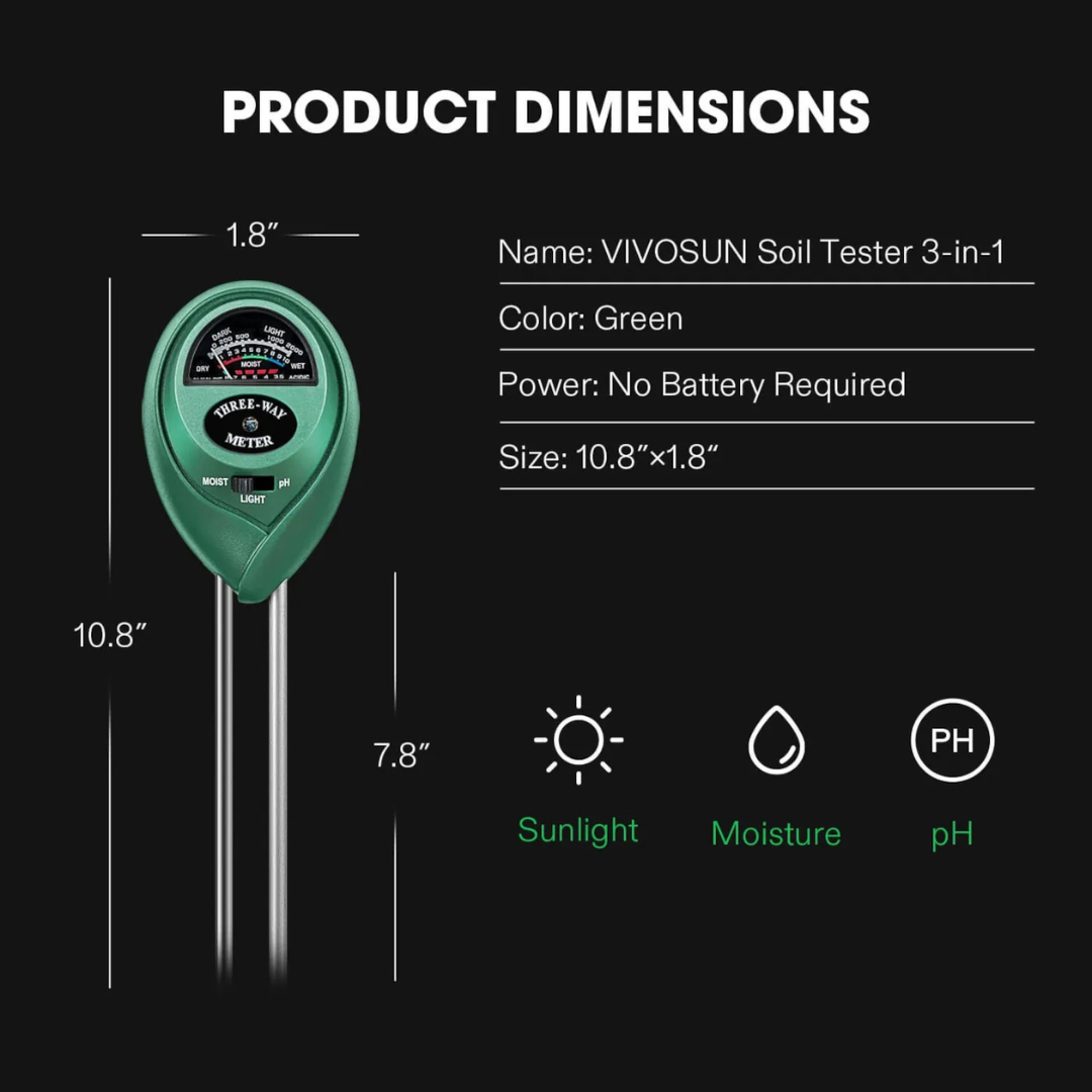 Vivosun 3-in-1 Soil Tester