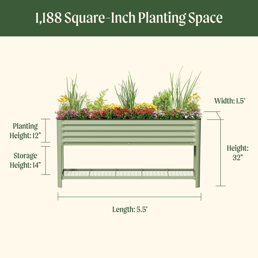 Vego Elevated Garden Bed - Slim Series 1.5' x 5.5'