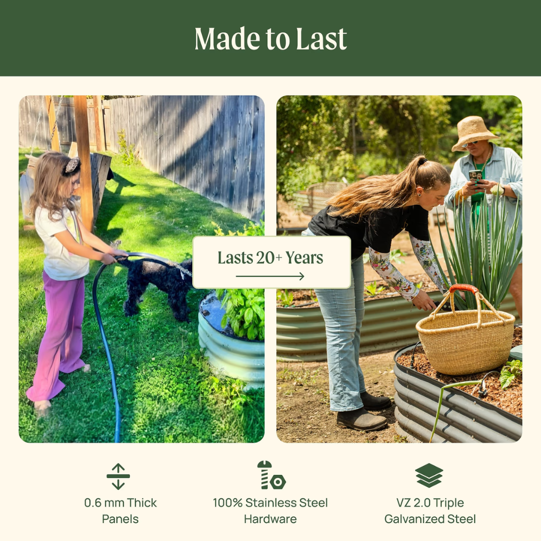Vego 26" Tall 4 In 1 Small Modular Metal Raised Garden Bed Kit