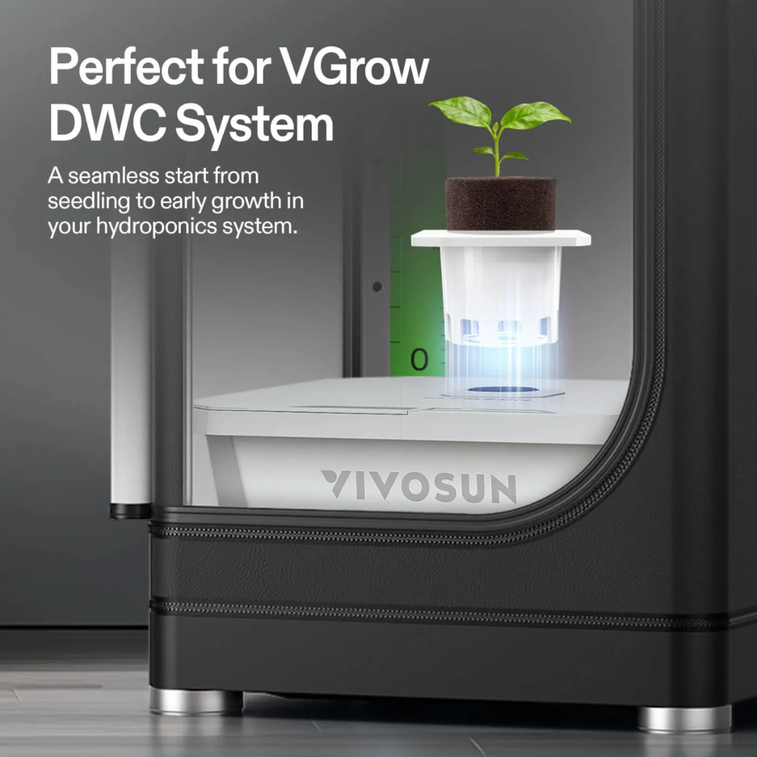 Vivosun FlexFeed DWC Hydroponices System Seed Rooter, 4-Pack Seed Starter Plugs, Compatible with VGrow DWC System