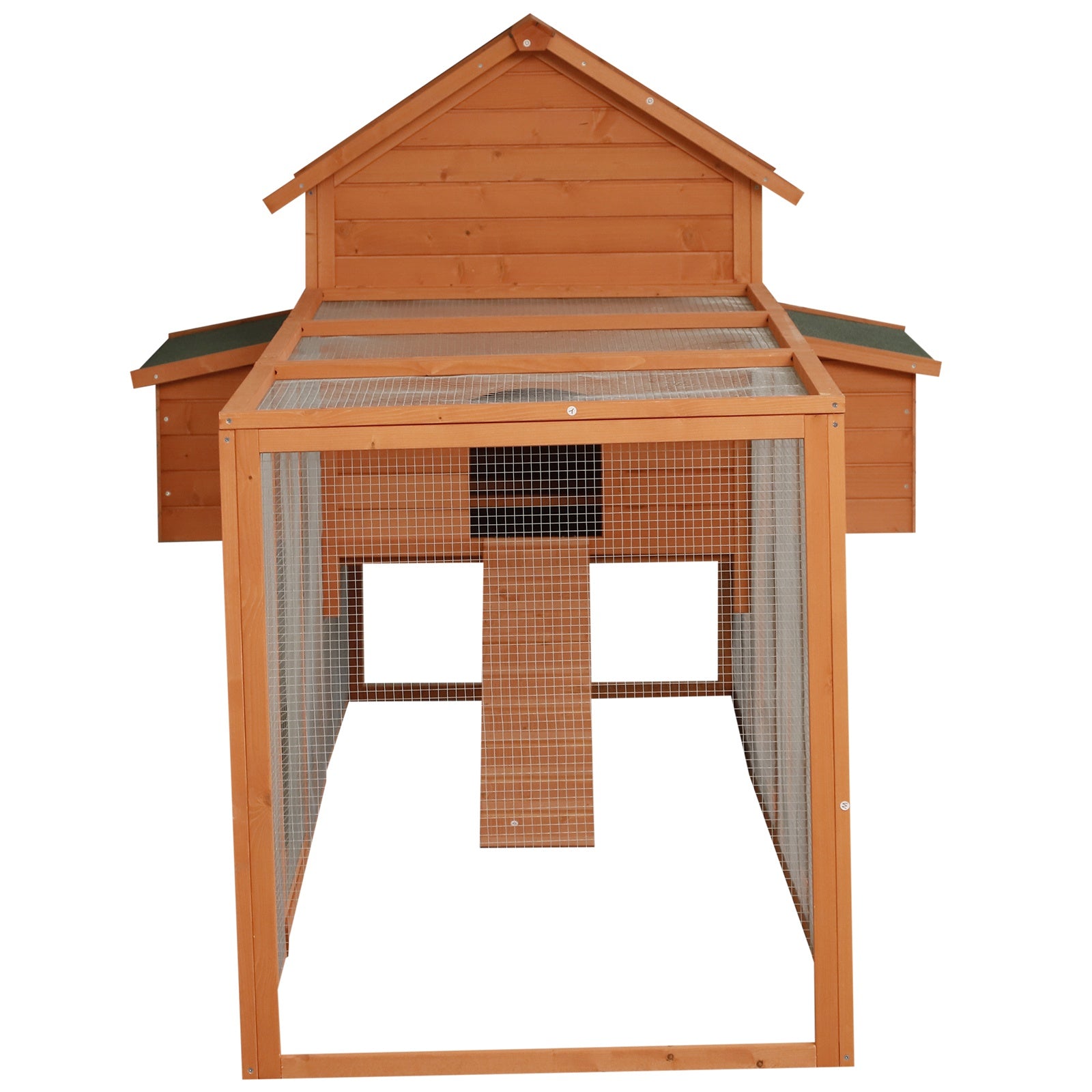 136.5" Chicken Coop Wooden Large Chicken House Deluxe Rabbit Hutch Lockable Poultry Hen Cage - View 5