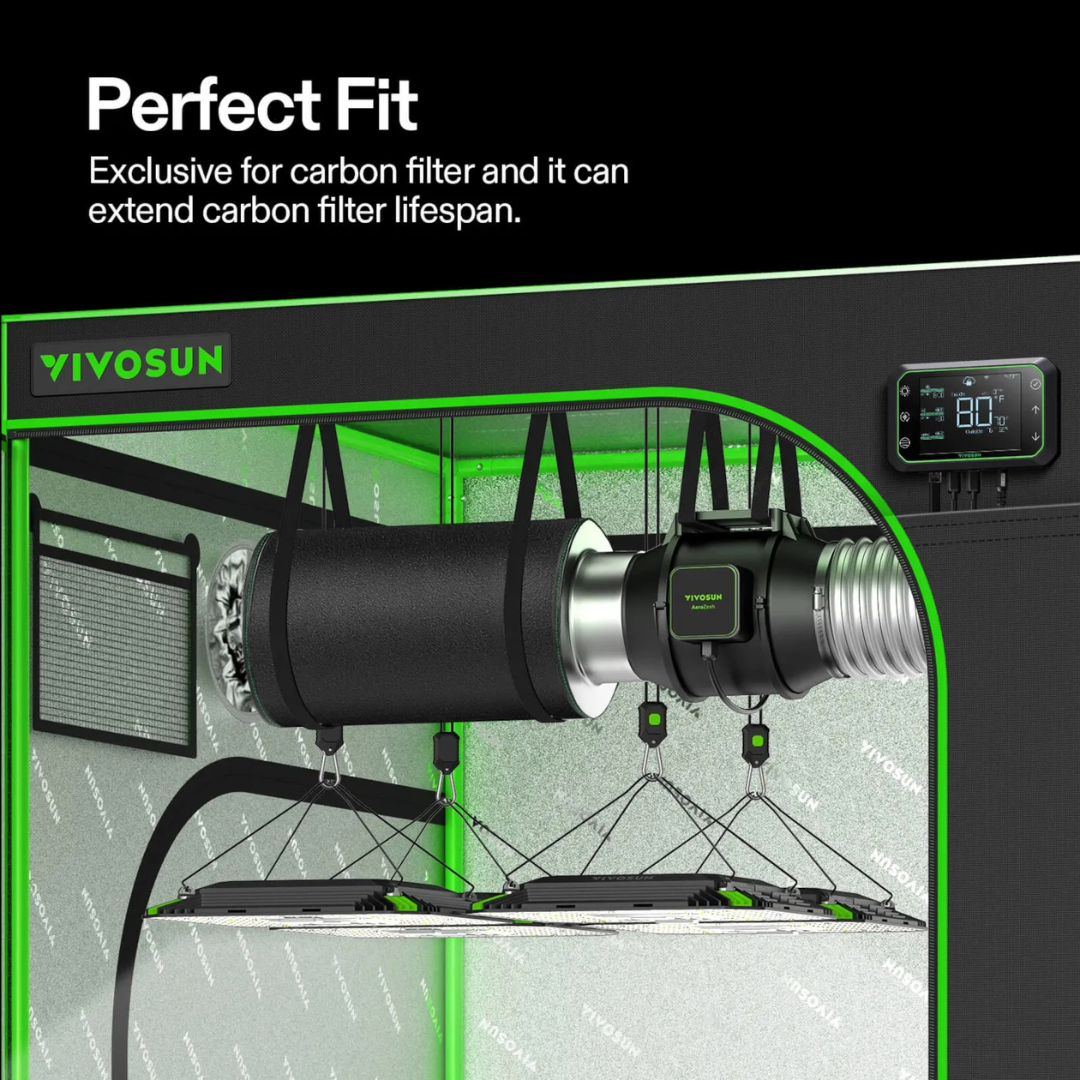 Vivosun Prefilter for Carbon Filter, Black, 2 Pack