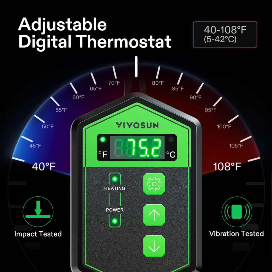 Vivosun Seedling Heat Mat Digital Thermostat Combo 20″ x 20.75″