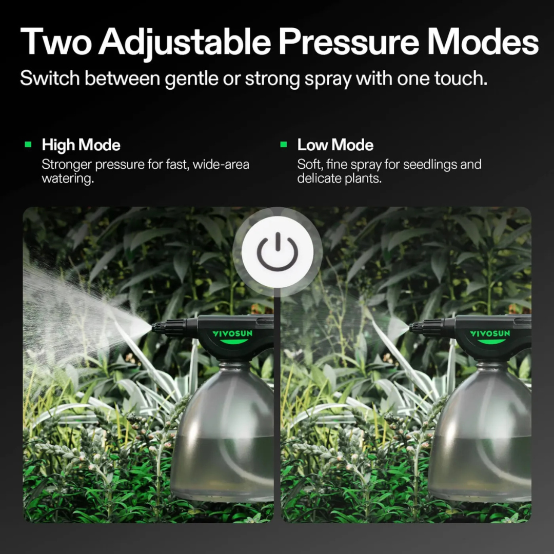 Vivosun Battery Powered Sprayer 0.5Gallon, Electric Spray Bottle USB Rechargeable, 2.2 Ah Battery